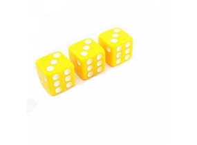Настольная игра Кости игральные пластиковые, 12 мм, 1шт, цвет желтый