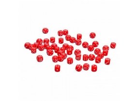 Настольная игра Кости пластиковые, 10мм, 1 шт, цвет красный